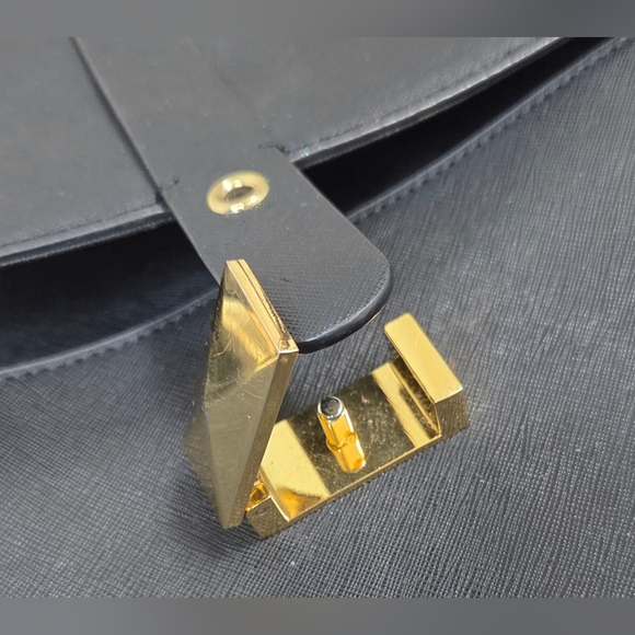 Badgley Mitchka Black Saffiano Leather Lena Satchel - Picture 7 of 15